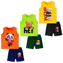 Lavi-Tavi Unisex Kids Printed T-shirt with Shorts-29