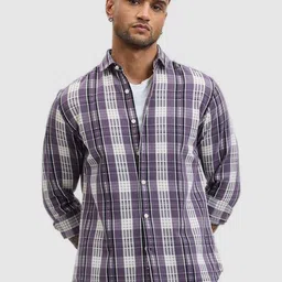 Snitch Men Smart Slim Fit Checked Casual Shirt-image-75