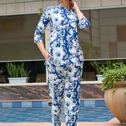 MISS REKHA Printed Tunic &  Trousers-21