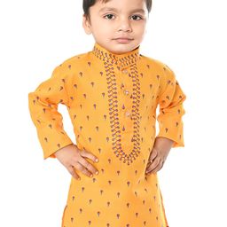 Cae Boys Floral Printed Regular Kurta with Pyjamas image 4