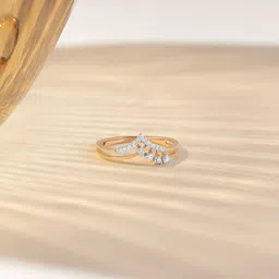 Mia by Tanishq Twinkling Peak 14K Gold & Diamond Finger Ring -1.53gm-image-68