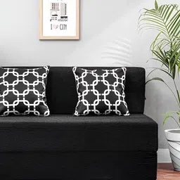 Solis Primus Comfort for all Black 2 Seater Foam Fold Out Sofa Cum Bed-image-64