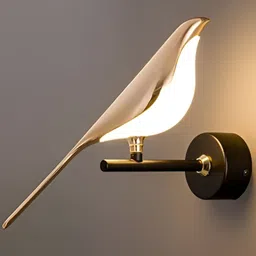 SHRI MAHAL ANTIQUES White & Gold-Toned Metal Traditional Wall Lamp-25