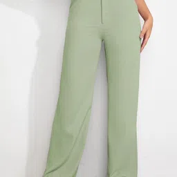 Chemistry Women Relaxed Straight Leg Straight Fit High-Rise Trousers-picture-13