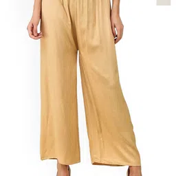 SRISARAS Women Pack of 2 Regular Fit Mid-Rise Pleated Cotton Parallel Trousers-image-91