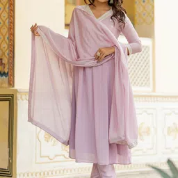 KALINI Women Floral Embroidered Kurta with Trousers & Dupatta-picture-29