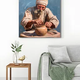 999Store Blue & Beige 1 Piece Canvas Other Wall Paintings-image-58