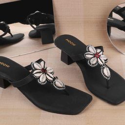 Mochi Embellished Block Heel Sandal with Bows-31