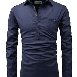 EdinWolf Mandarin Collar A Line Cotton Kurta-picture-3