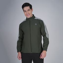 GOTO Men Mandarin Collar Striped Casual Lightweight Bomber Jacket-picture-22