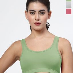 LILY Women Pack Of 3 Seamless Non Padded Regular Sports Bra-picture-55