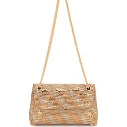 Justin Whyte Embellished Structured Shoulder Bag with Quilted-9