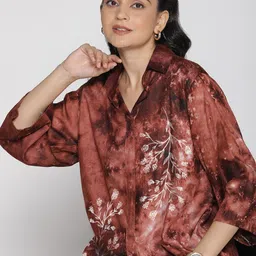 LetsDressUp Women Tie and Dye Shirt Style Longline Top-image-8