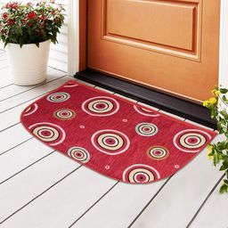 Aura Red & Beige Printed Absorbent Anti-Skid Doormats-12
