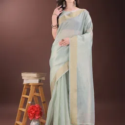 Pandadi Saree Zari Organza Sarees-image-89