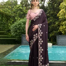 FABMORA Women Embellished Zari Saree-picture-5