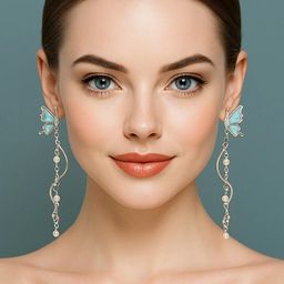 Adornity Women Blue Earrings-picture-23