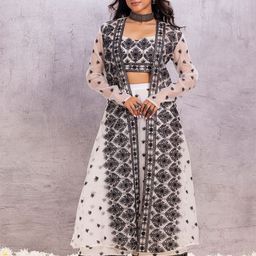 SEW Embroidered Top with Palazzos-image-85