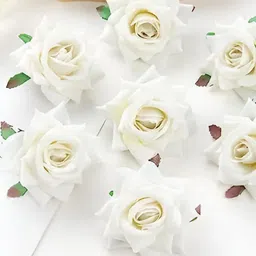 Nutts White 10 Pieces Rose Artificial Flower-21