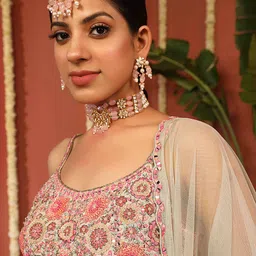 The Front Row Embellished Mirror Work Ready to Wear Lehenga & Blouse With Dupatta image 5