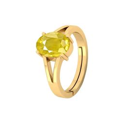 Barmunda gems Gold Plated Yellow Sapphire Brass Finger Ring-image-63