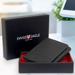 Swiss Eagle Men Leather Three Fold Wallet-image-43