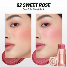 CEMAD Dual Color High Pigment Long Lasting Blush Stick- 7 g - Sweet Rose 02-19