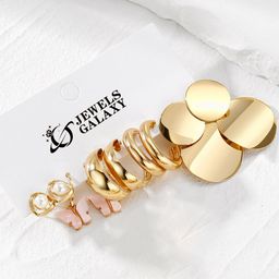Jewels Galaxy Contemporary Half Hoop Earrings-image-56