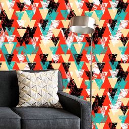 ArtzFolio Printed UV-Resistant Anti-Bacterial Triangled Peel & Stick Wallpaper-image-25