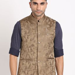 Turtle Pure Cotton Woven Nehru Jackets-98