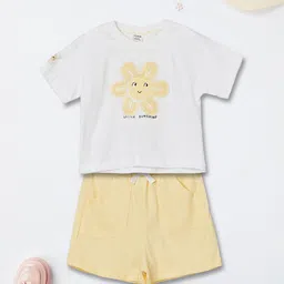 max Girls Printed Top with Shorts-68