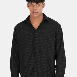 Blu MNKY Men Smart Slim Fit Printed Casual Shirt-image-48