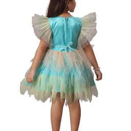 BAESD Flutter Sleeve Net Fit & Flare Dress image 5