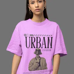 SNUG24 Typography Printed Drop-Shoulder Sleeves Pure Cotton Oversized T-shirt-picture-18