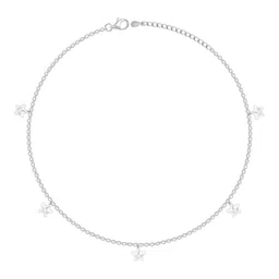 GIVA Rhodium-Plated Anklet image 4