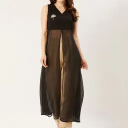 Moda Rapido Embellished Georgette A-Line Dress-picture-33