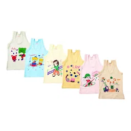 DESNUDA Infant Boys Pack Of 6 Printed Cotton Basic Vests Dess_Kids_vests_---6---45-picture-8