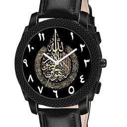 CSAMON Men Printed Regular Straps Analogue Watch C1004BLK Islamic NUM08 BLK Chikni L-image-70