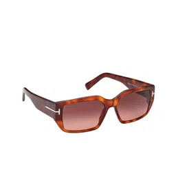 Tom Ford Women Rectangle Sunglasses With UV Protected Lens FT0989 56 53T-Brown-33