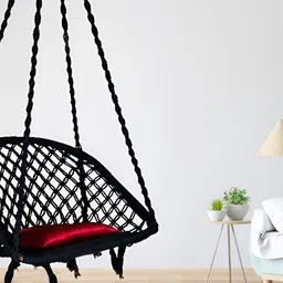 Swingzy Black Hammock Hanging Swing With Cushion-32