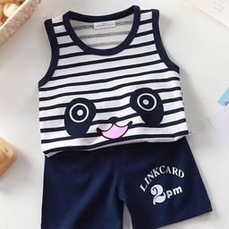 FOREVER FRIDAY Boys Animal Graphic Printed Sleeveless T-shirt With Shorts-38
