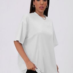 REVEXO Women Printed Extended Sleeves Pockets T-shirt-image-75