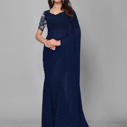 DHRUTI CREATION Embellished Pure Georgette Designer Saree-picture-50