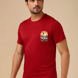 CASUALBUD Men Printed Raw Edge T-shirt-image-19