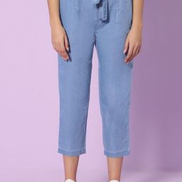 Rea-Lize Women Wide Leg High-Rise Low Distress Stretchable Jeans-image-37