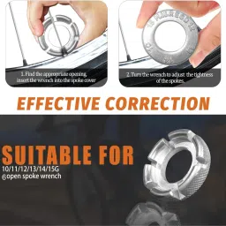 onbicle Bicycle 8 Way Spoke Nipple Key Wheel Rim Wrench Spanner Cycle Mini Tool Cycling Cycle Tool image 4