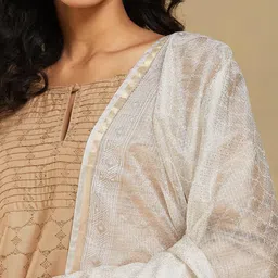 Fabindia Geometric Printed Dupatta With Zari image 3