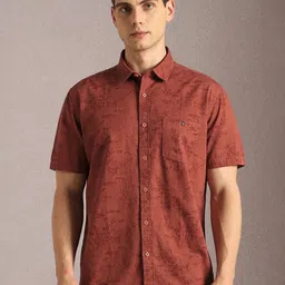 Louis Philippe Jeans Men Abstract Printed Slim Fit Cotton Shirt-image-55