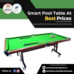 Moveable on Wheels Pool Table(Billiard Table) 8x4 FT,Top 18mm Billiards Table-image-45