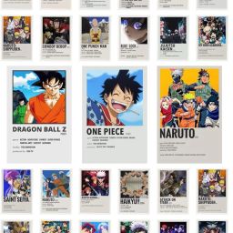 Anime Series Wall Collage Poster sticker Kit Aesthetic || 50 PCS Wall Posters for Room Decoration (A6 size 10 cm × 15cm) Photo Glossy Paper 300 GSM Fine Art Print-image-6